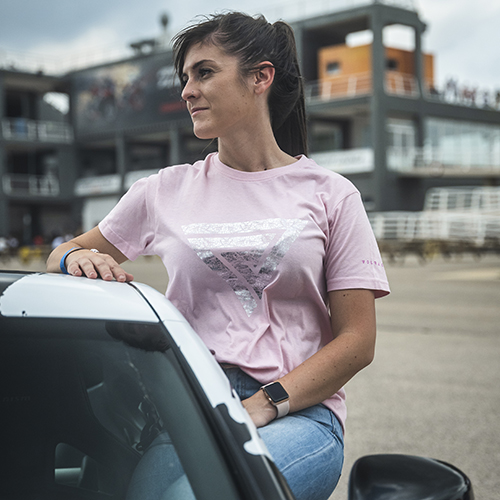 Camiseta unisex diamon Volrace rosa