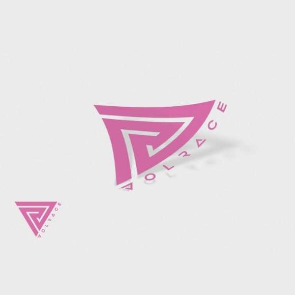 pegatina Volrace logo rosa