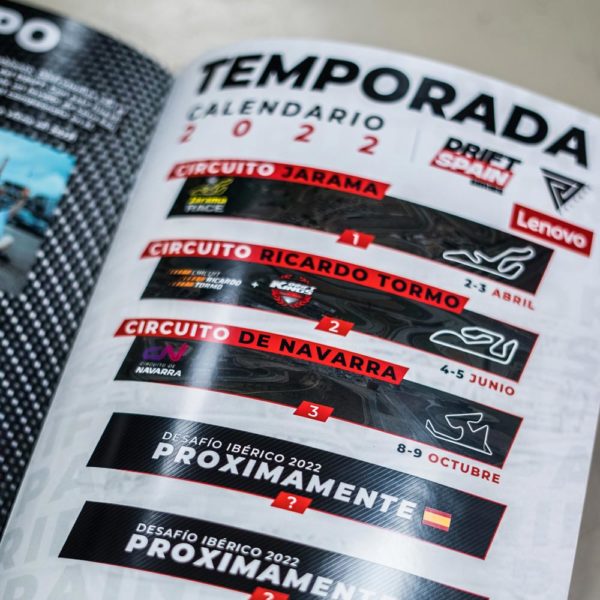 Album de cromos coleccionables Drift Spain Series 2022, campeonato Drift Spain, cromos, información sobre el campeonato en los cromos