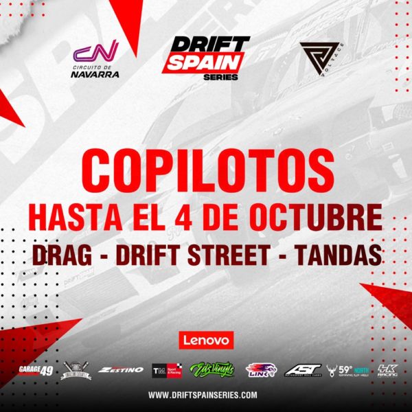 Seguro Copiloto para Drift, Drag y Tandas Drift Spain Octubre Navarra